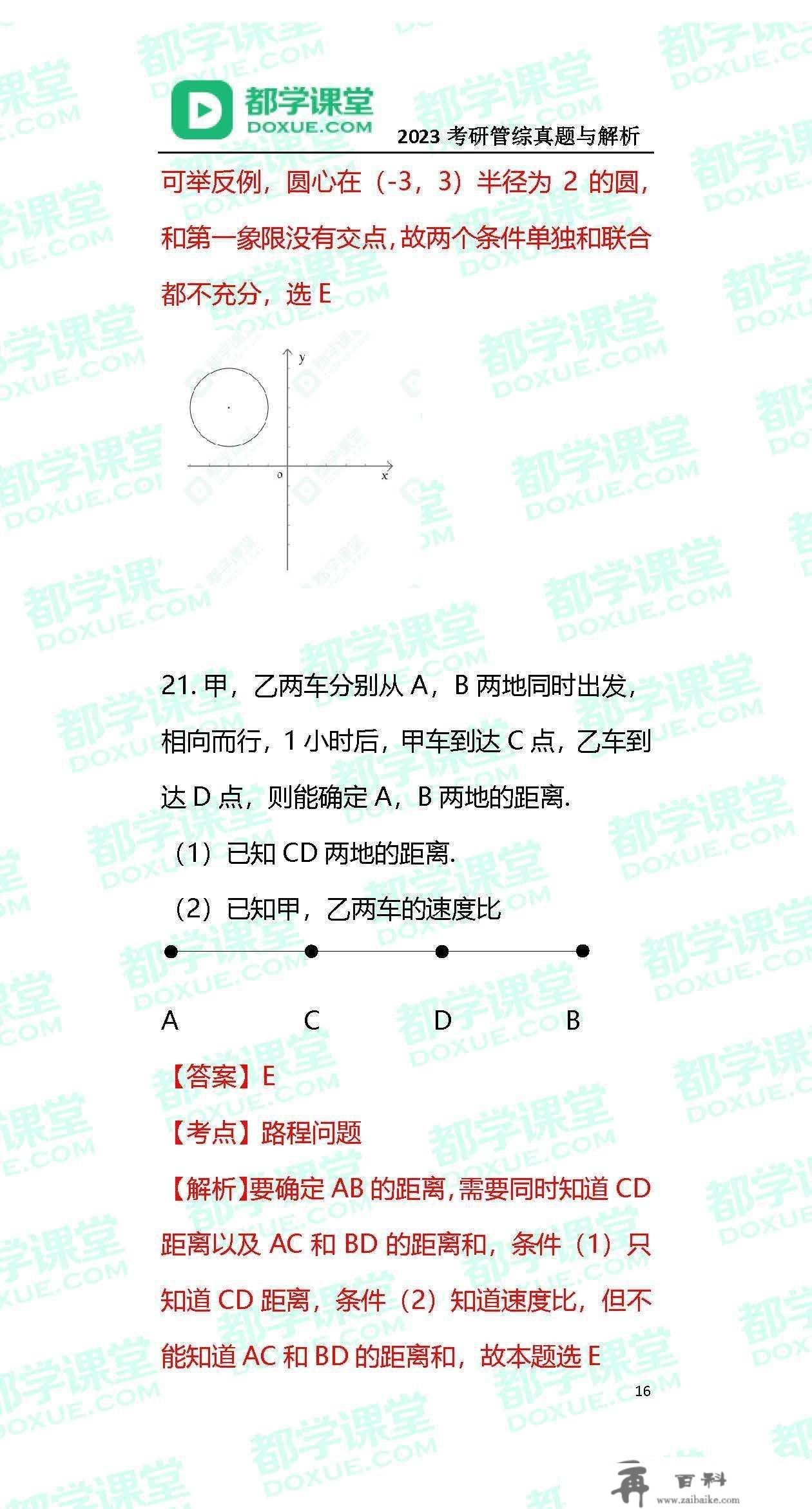 2023MBA考研办理类联考实题与谜底！（都学课堂版）