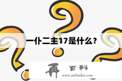 一仆二主17是什么？