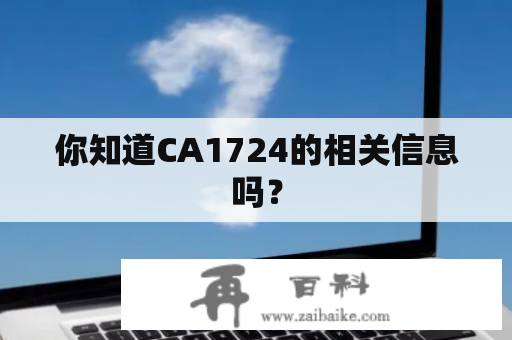 你知道CA1724的相关信息吗？