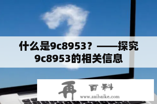 什么是9c8953？——探究9c8953的相关信息