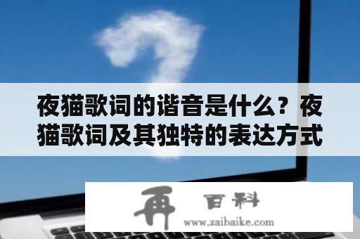 夜猫歌词的谐音是什么？夜猫歌词及其独特的表达方式是什么？