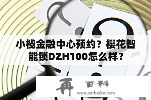 小榄金融中心预约？樱花智能锁DZH100怎么样？