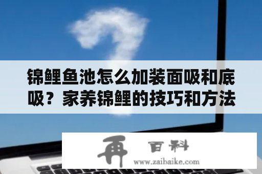 锦鲤鱼池怎么加装面吸和底吸？家养锦鲤的技巧和方法？