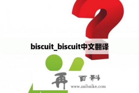 biscuit_biscuit中文翻译