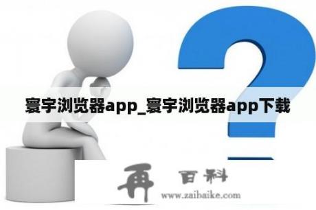 寰宇浏览器app_寰宇浏览器app下载