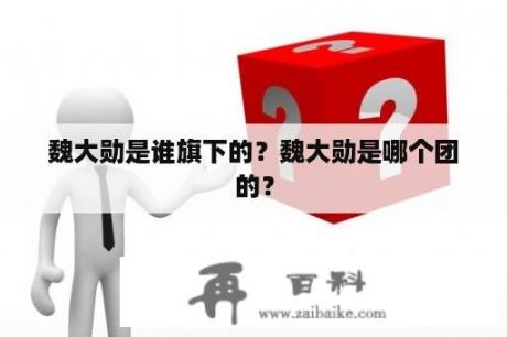 魏大勋是谁旗下的？魏大勋是哪个团的？