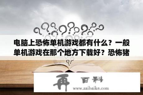 电脑上恐怖单机游戏都有什么？一般单机游戏在那个地方下载好？恐怖猪先生2怎么下载？