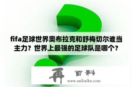 fifa足球世界奥布拉克和舒梅切尔谁当主力？世界上最强的足球队是哪个？