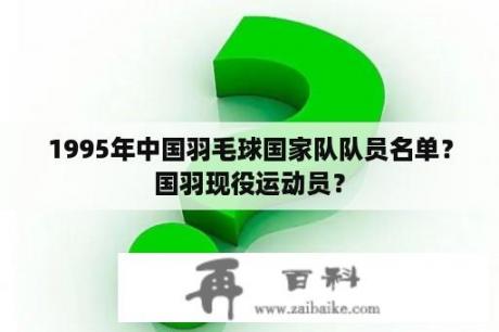 1995年中国羽毛球国家队队员名单？国羽现役运动员？