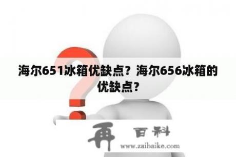 海尔651冰箱优缺点？海尔656冰箱的优缺点？