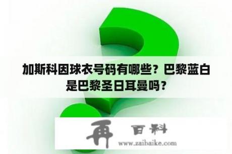 加斯科因球衣号码有哪些？巴黎蓝白是巴黎圣日耳曼吗？