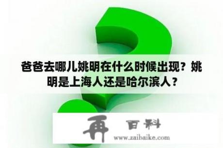 爸爸去哪儿姚明在什么时候出现？姚明是上海人还是哈尔滨人？