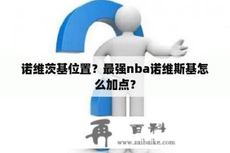 诺维茨基位置？最强nba诺维斯基怎么加点？