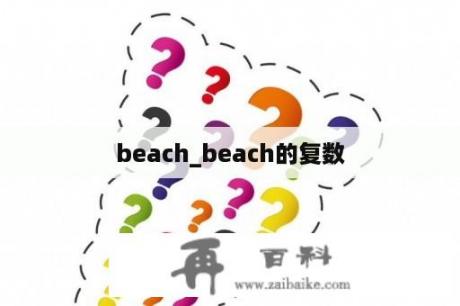 beach_beach的复数