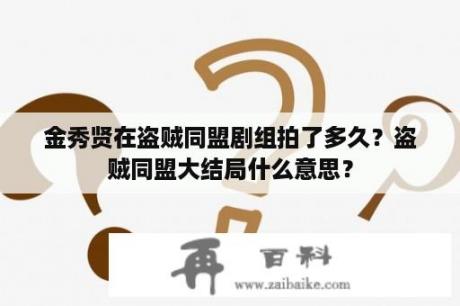 金秀贤在盗贼同盟剧组拍了多久？盗贼同盟大结局什么意思？