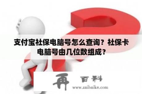 支付宝社保电脑号怎么查询？社保卡电脑号由几位数组成？