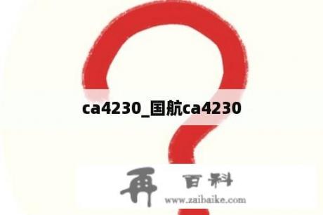 ca4230_国航ca4230