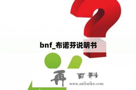 bnf_布诺芬说明书