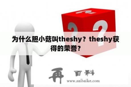 为什么胆小菇叫theshy？theshy获得的荣誉？