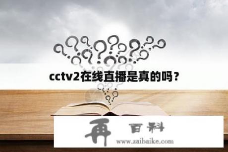 cctv2在线直播是真的吗？