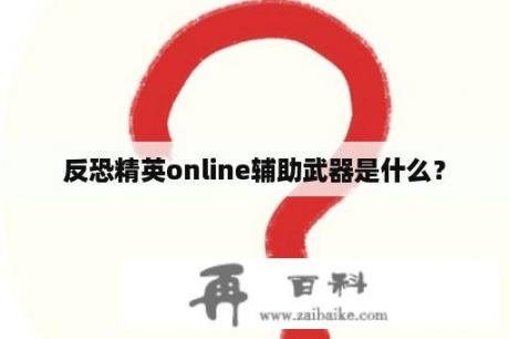 反恐精英online辅助武器是什么？