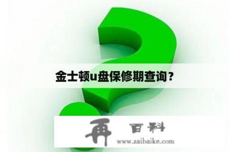 金士顿u盘保修期查询？