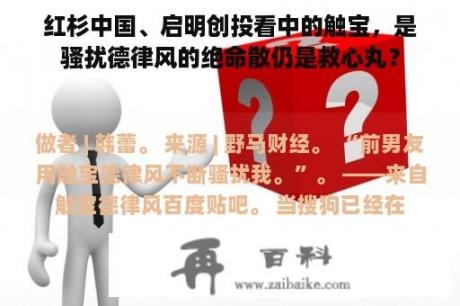 红杉中国、启明创投看中的触宝，是骚扰德律风的绝命散仍是救心丸？