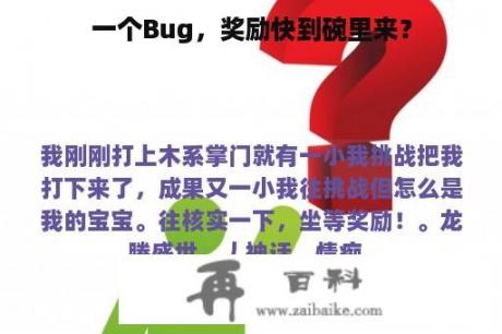 一个Bug，奖励快到碗里来？