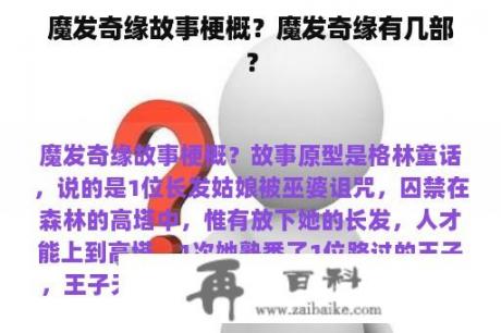 魔发奇缘故事梗概？魔发奇缘有几部？