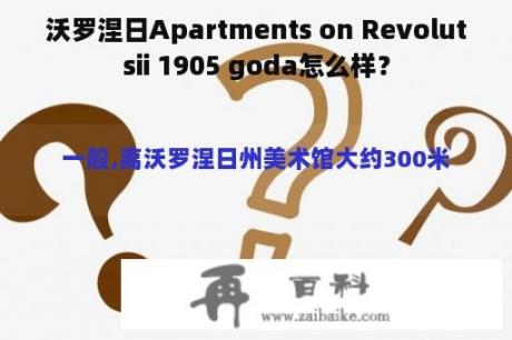 沃罗涅日Apartments on Revolutsii 1905 goda怎么样？