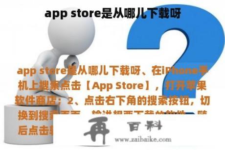 app store是从哪儿下载呀