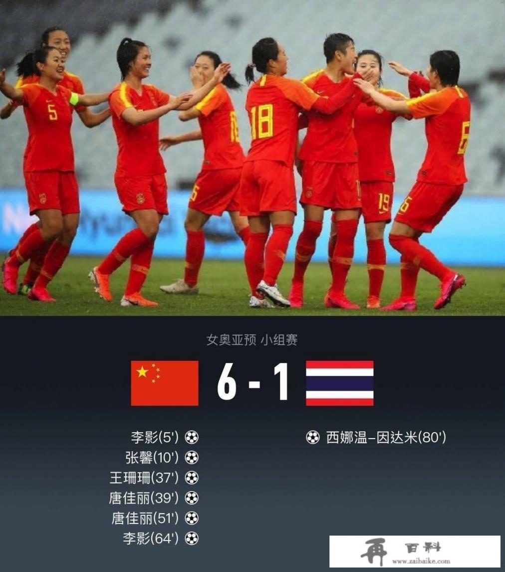 中国女足6：1大胜泰国，取得奥预赛的“开门红”，如何评价姑娘们的表现
